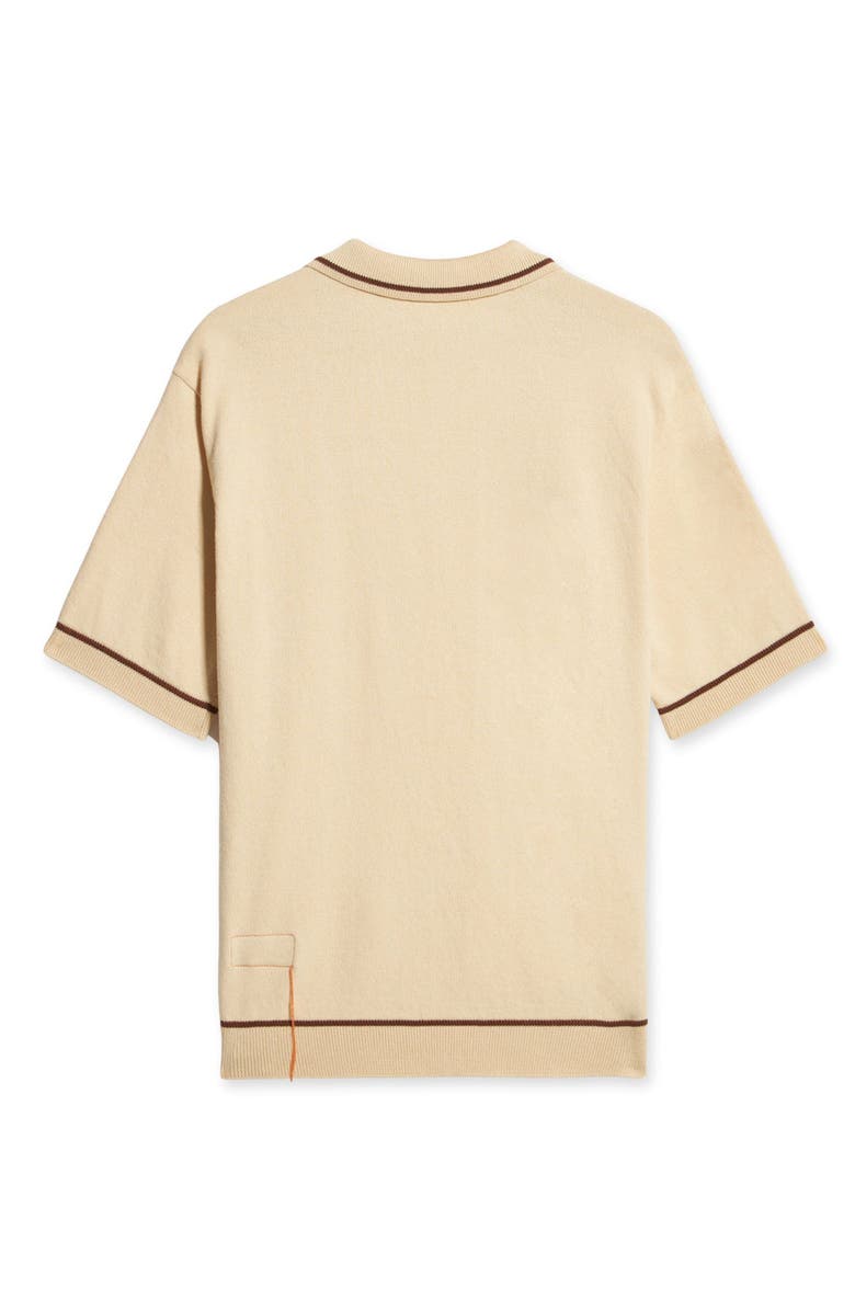 Fortela Herrison Cotton Short Sleeve Polo, Alternate, color, Camel