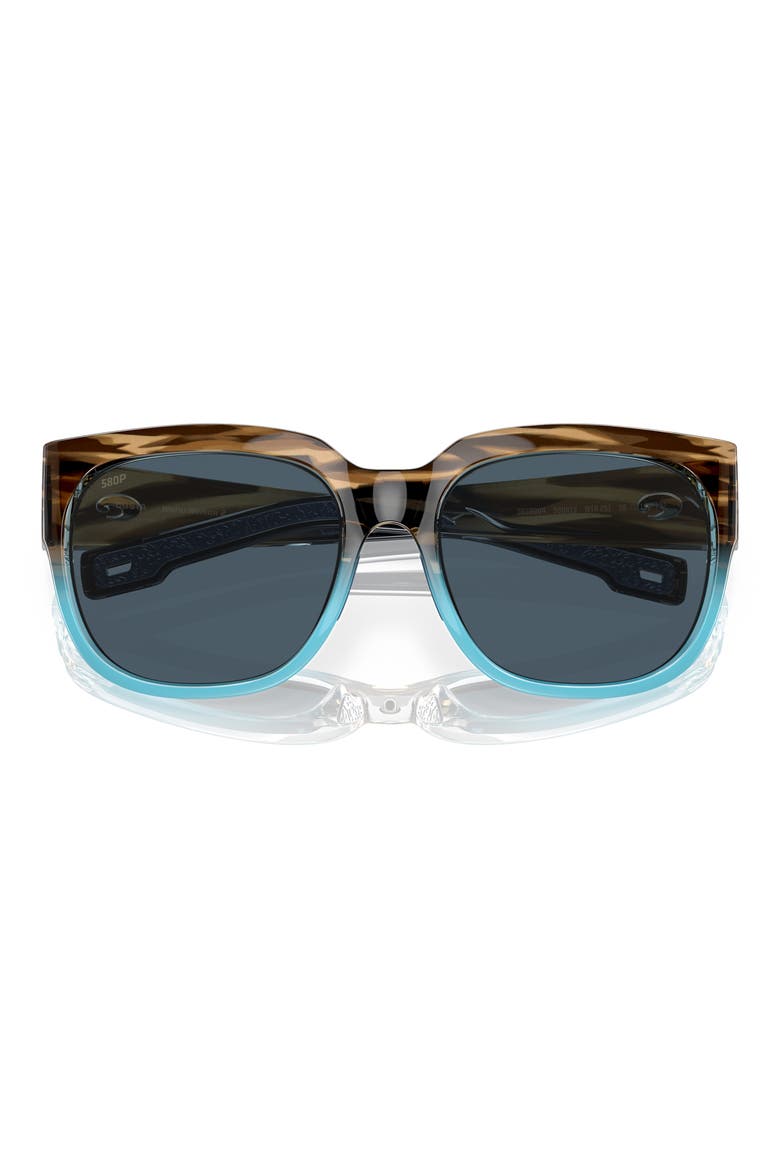 Waterwoman 58mm Polarized Pillow Sunglasses, Alternate, color, GRAY