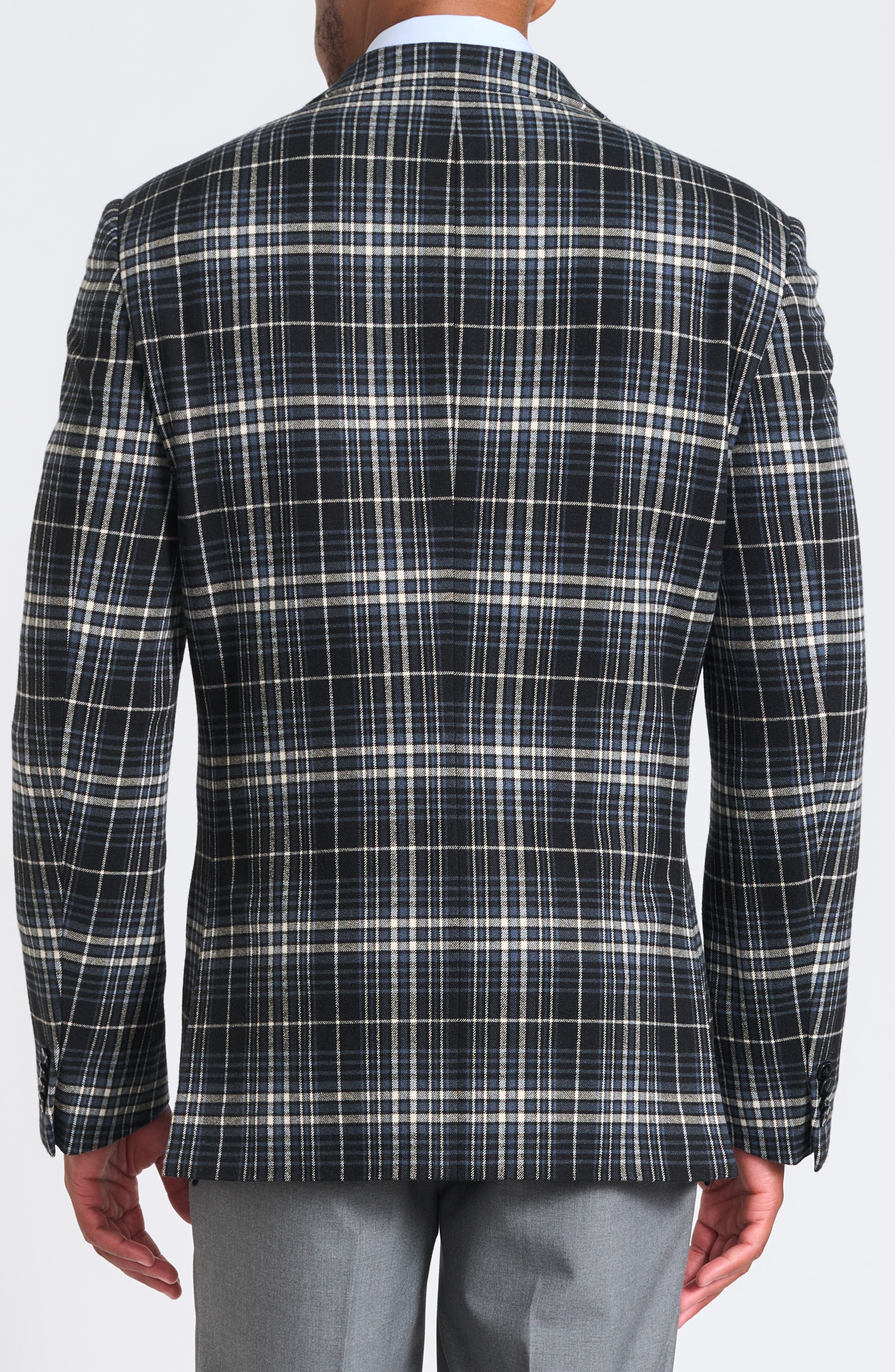 Black & Gray Plaid Blazer - image 2