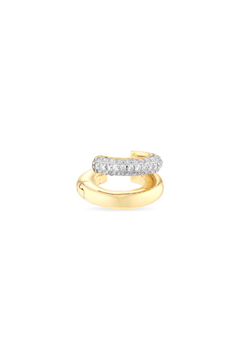 Bree Cubic Zirconia Single Ear Cuff, Main, color, GOLD