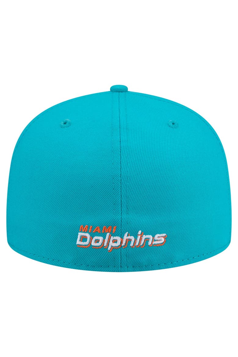 Men's New Era Aqua Miami Dolphins 59FIFTY Fitted Hat, Alternate, color, Aqua