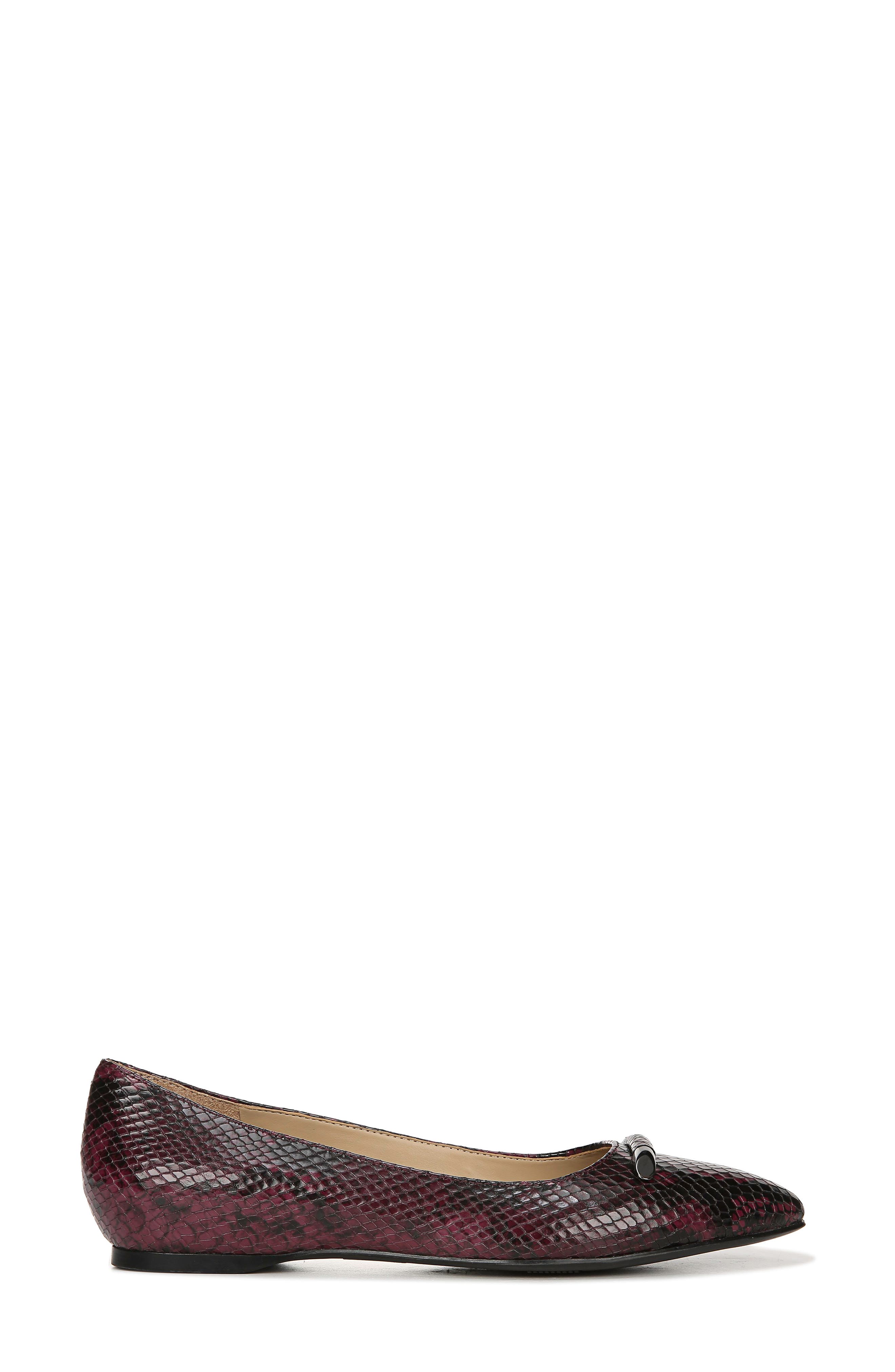 Sable Flat, Alternate, color, BURGUNDY SNAKE LEATHER