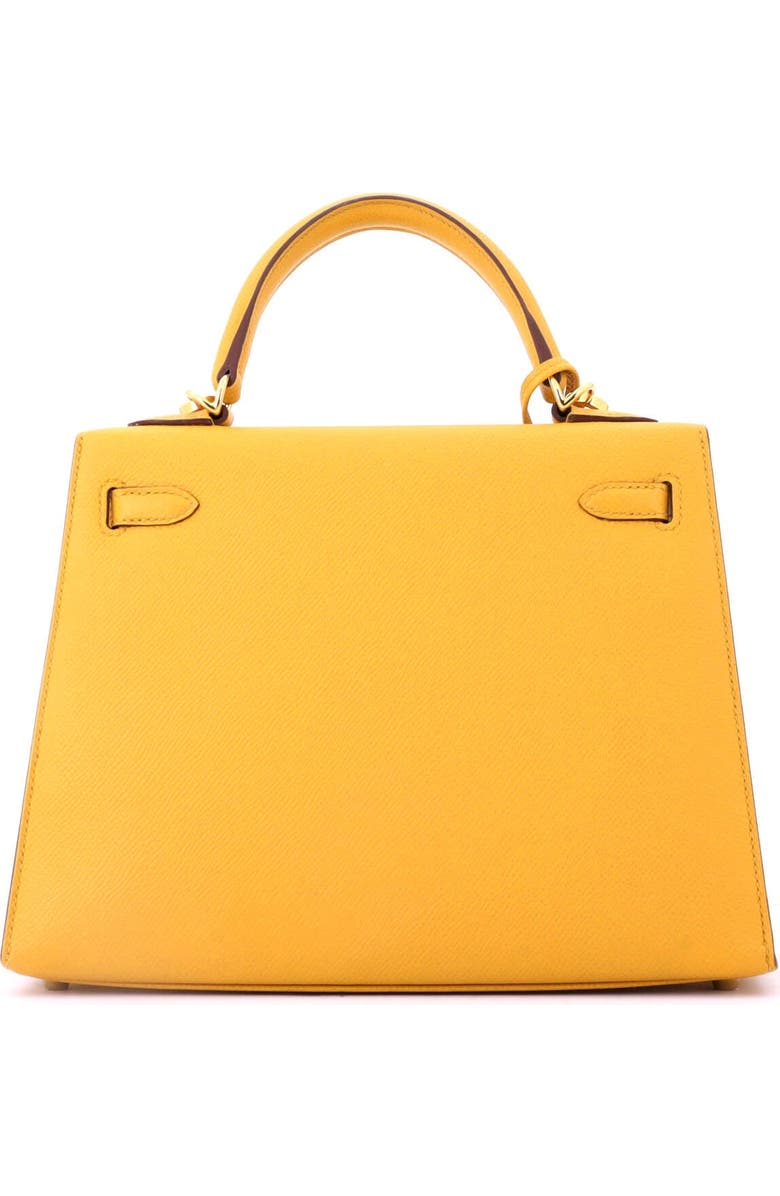 Pre-Owned Hermes Kelly Handbag Yellow Epsom with Gold Hardware 25, Alternate, color, Jaune Ambre