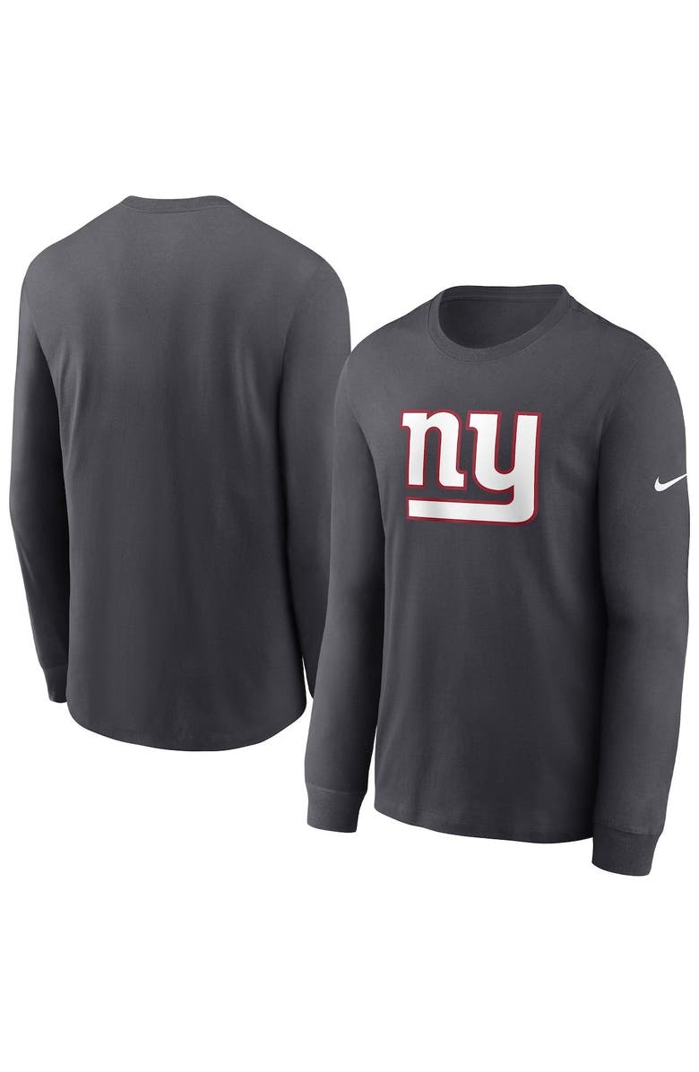 Nike Men's Nike Anthracite New York Giants Primary Logo Long Sleeve T-Shirt, Main, color, 