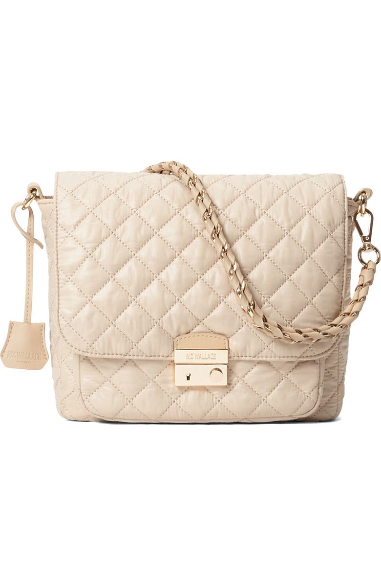 MZ Wallace Medium Crosby Lock Quilted Nylon Crossbody Bag, Main, color,