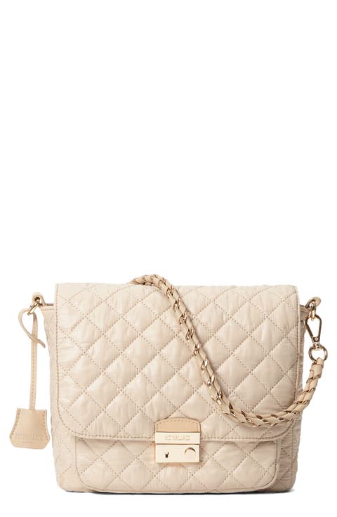 Medium Crosby Lock Quilted Nylon Crossbody Bag