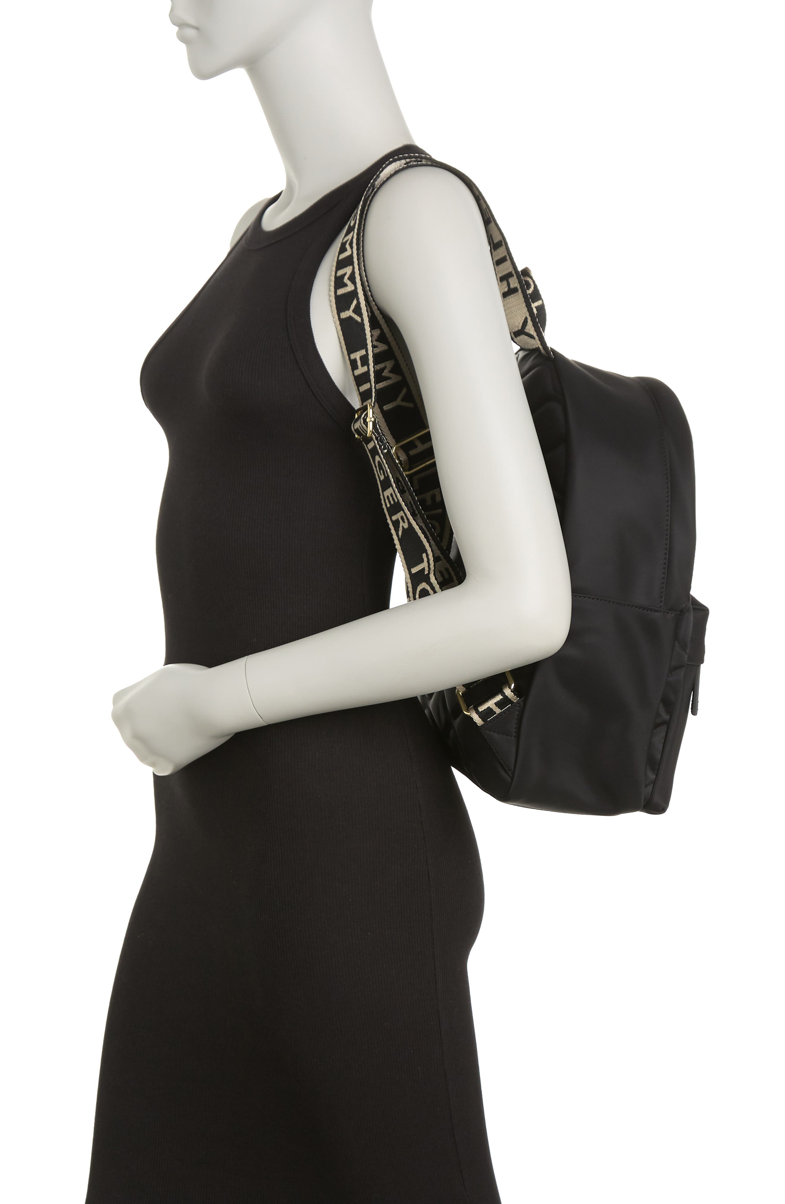 Tommy Hilfiger Cate Quilted Nylon Backpack, Alternate, color, 