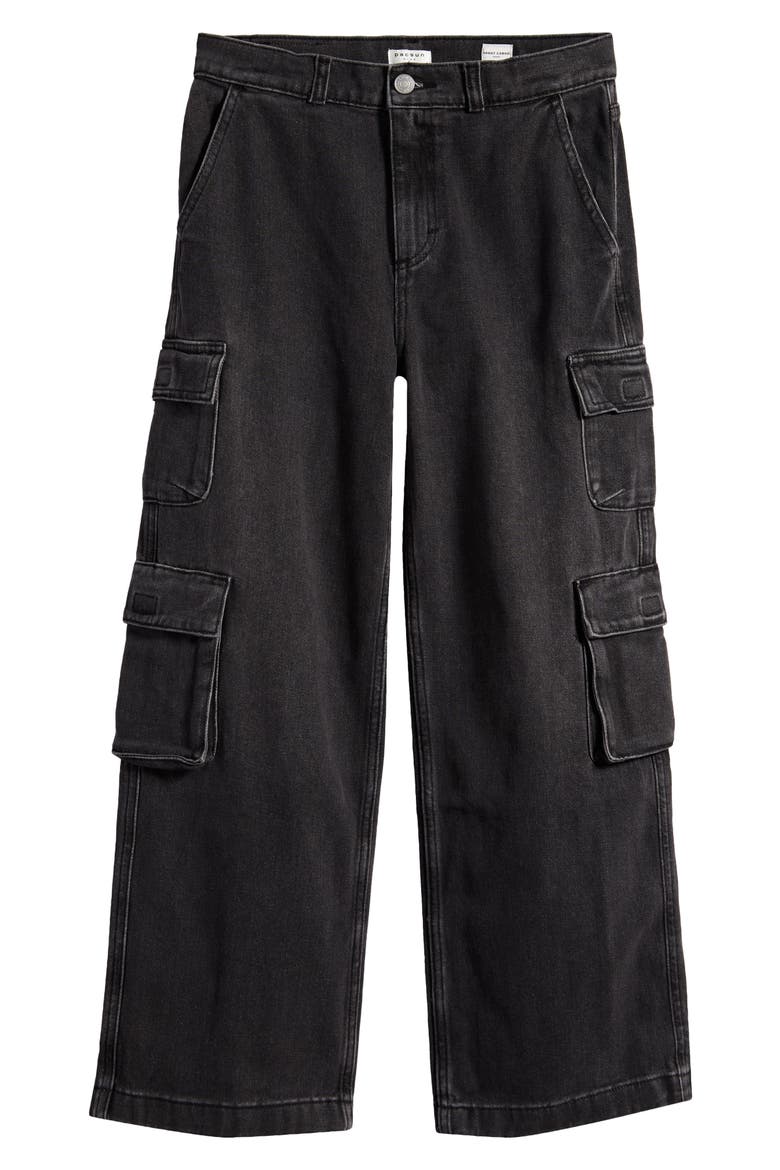 Kids' Baggy Cargo Jeans, Main, color, HOLDEN BLACK