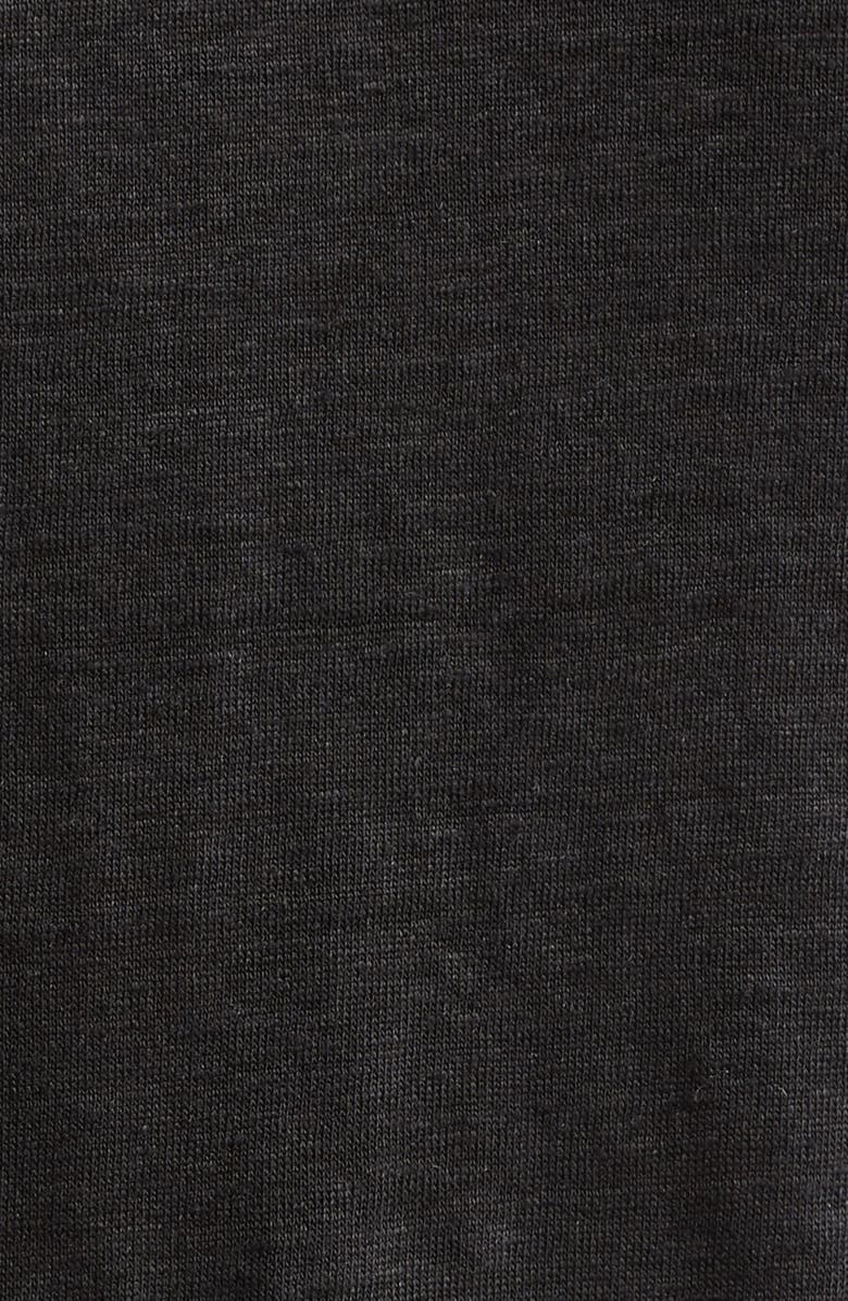 Zimmermann Crystal & Shell Embellished Linen T-Shirt, Alternate, color, Black