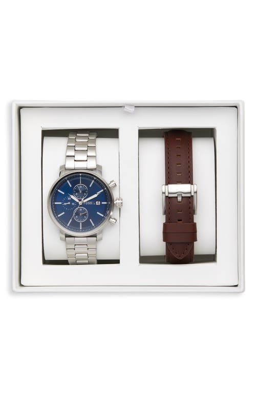 Fossil Rhett Multifunction Quartz Bracelet Watch, 43mm In Silver