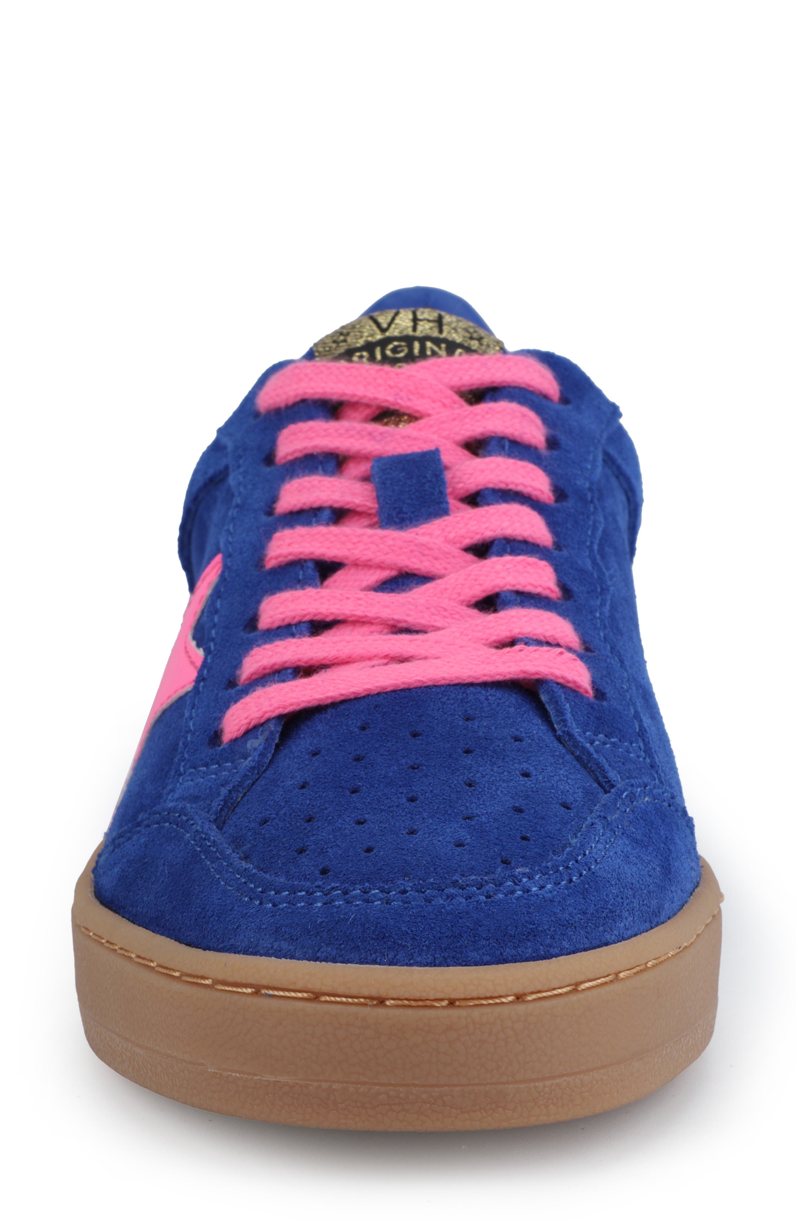 Denisse Genuine Calf Hair Sneaker, Alternate, color, ELECTRIC BLUE/ PINK POP