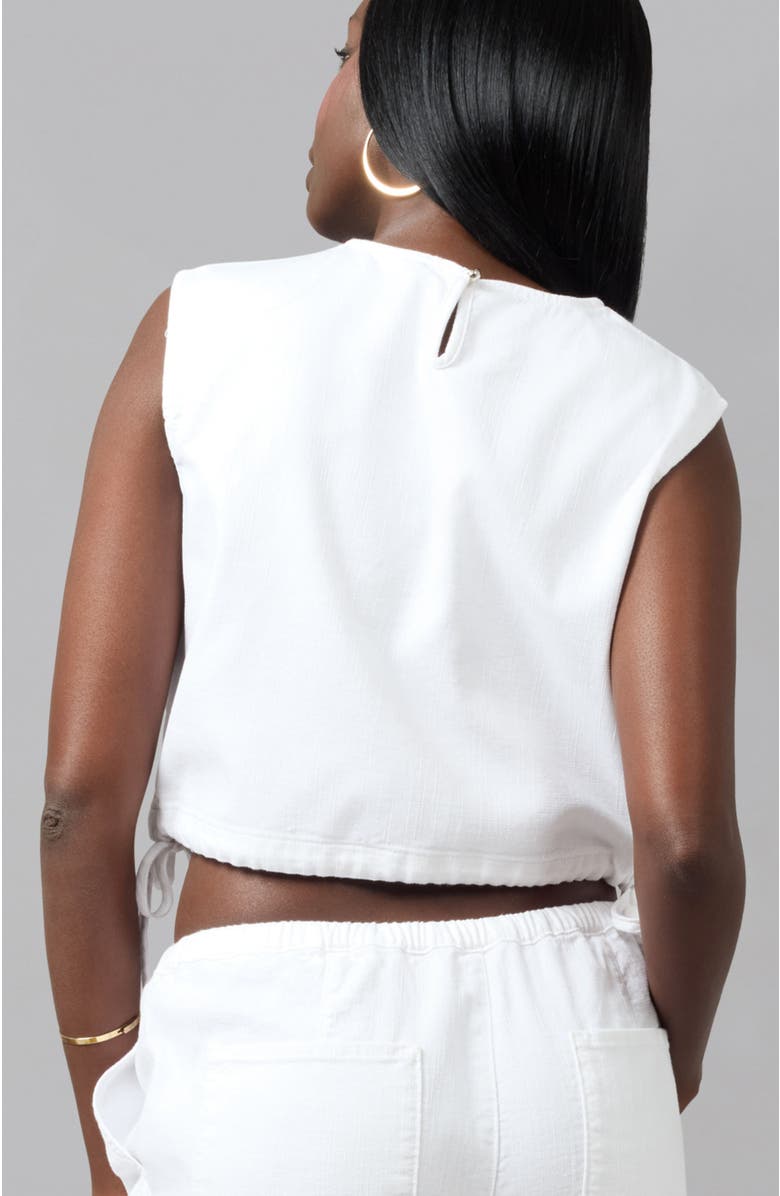 Lola Denim Liel Cotton Twill Top, Alternate, color, White