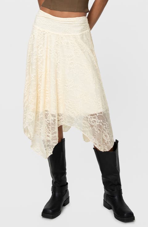 Enless Lace Midi Skirt