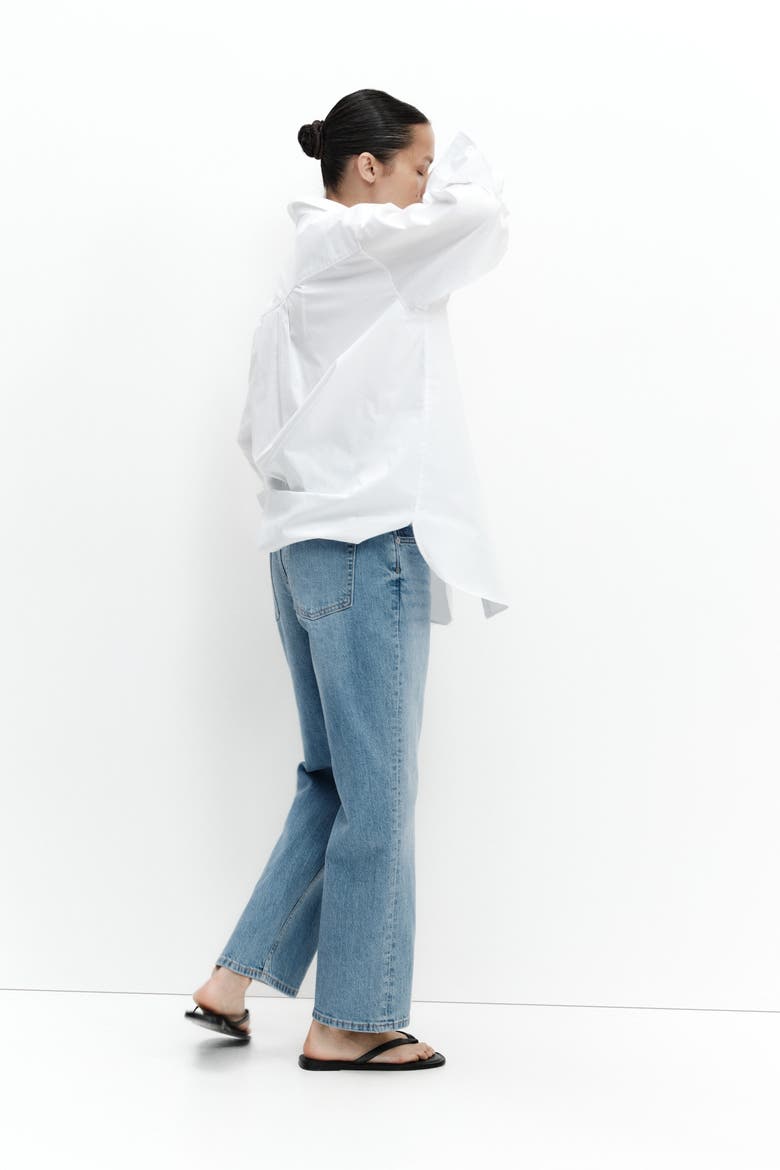 Mama Straight Ankle Jeans, Alternate, color, Light denim blue