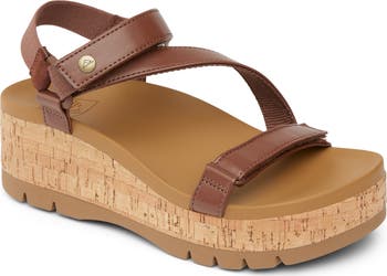 Cushion Tide Higher Ankle Strap Platform Wedge Sandal