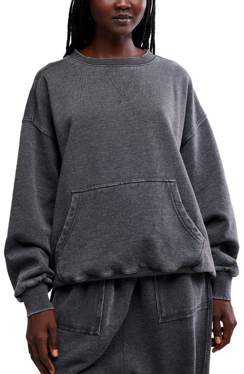 Intimately FP Slow It Down Oversize Cotton Blend Sweatshirt