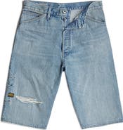 G-STAR Bam Ripped Denim Logger Shorts