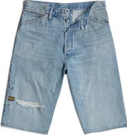 G-STAR Bam Ripped Denim Logger Shorts