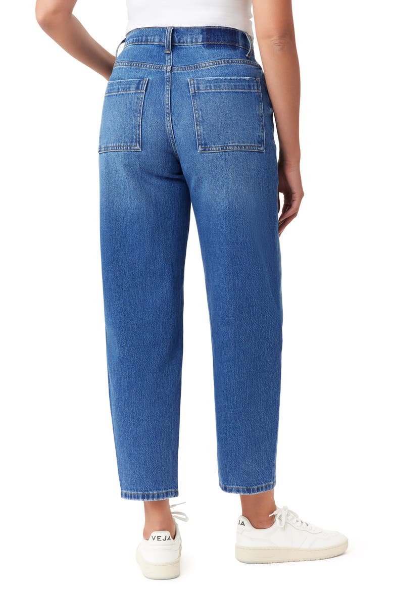 High Waist Ankle Barrel Leg Jeans, Alternate, color, BRISBANE