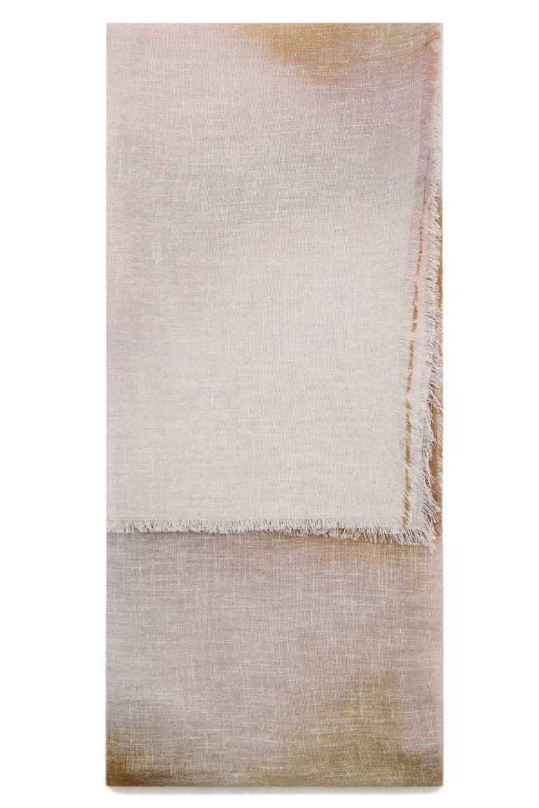 Ombré Effect Linen Scarf, Main, color, PINK