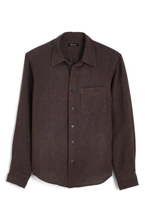 Linen & Organic Cotton Button-Up Shirt