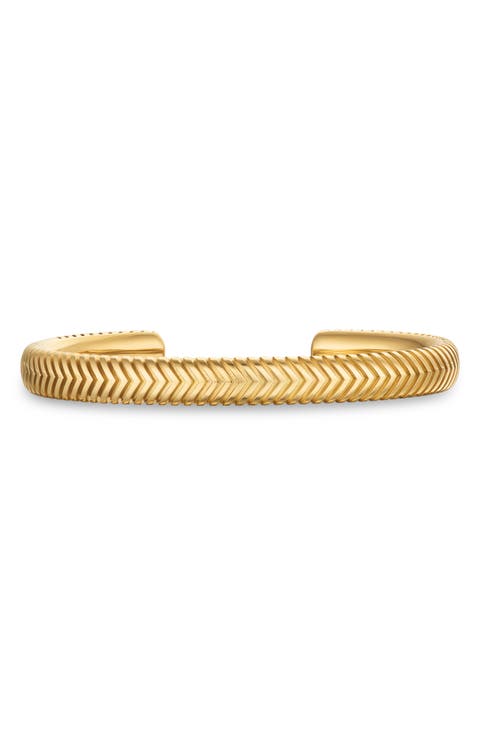 Chevron Cuff Bracelet in 18K Yellow Gold