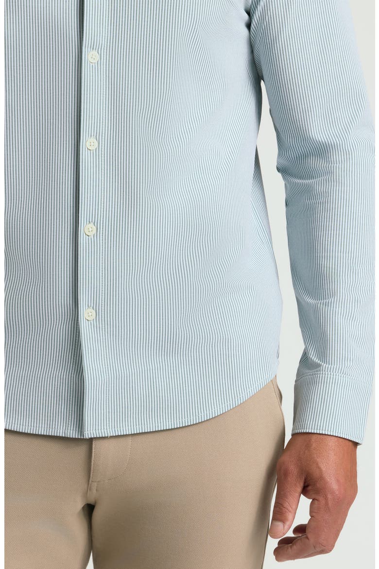Stripe Stretch Oxford Performance Button-Up Shirt, Alternate, color, JUNIPER STRIPE