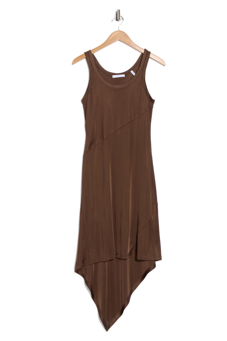 High-Low Midi Dress, Alternate, color, MUSHROOM