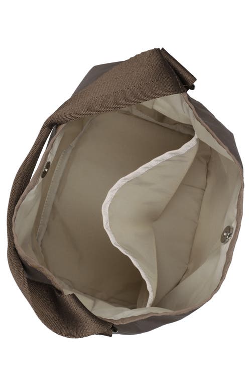 Lesportsac Convertible Nylon Bucket Bag In Brown