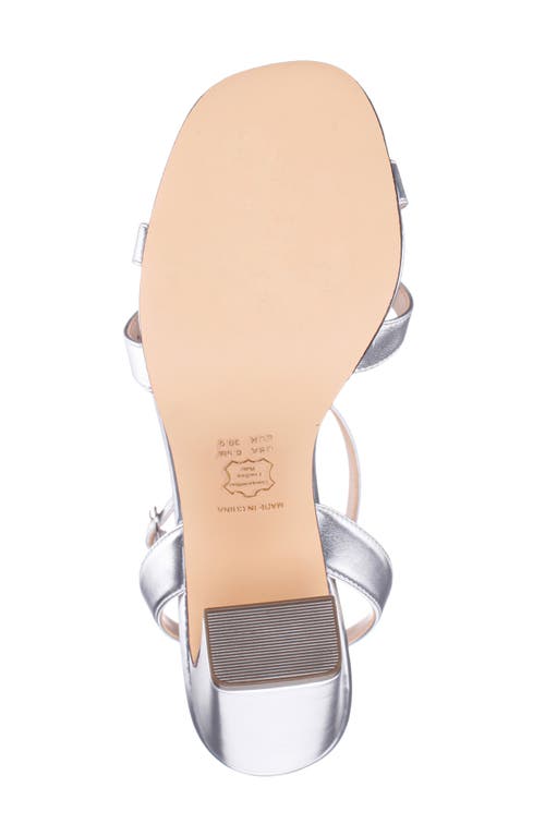 Nina Hilda Ankle Strap Sandal In Silver