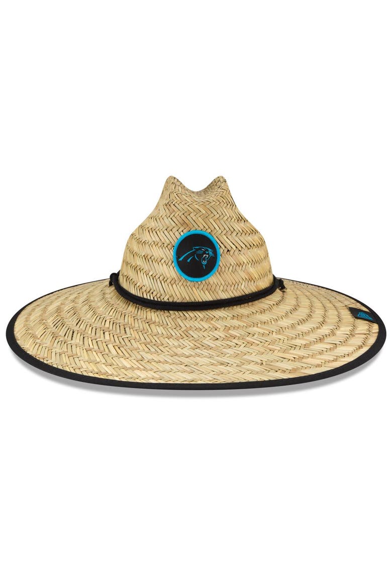 Men's New Era Natural Carolina Panthers NFL Training Camp Official Straw Lifeguard Hat, Alternate, color, Natural