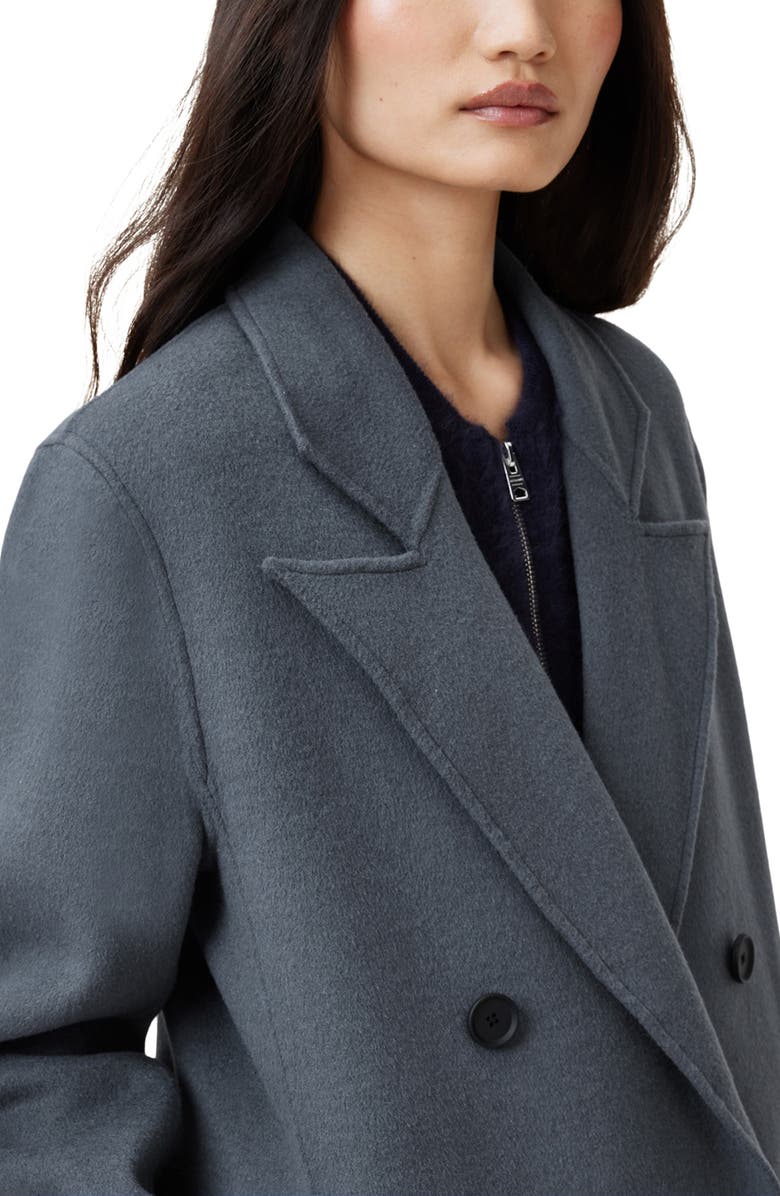 AllSaints Pheebee Double Breasted Wool Blend Coat, Alternate, color, 