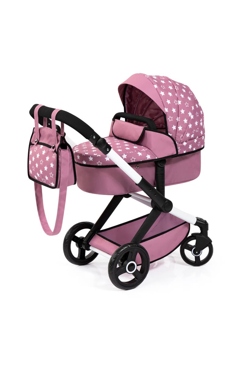 Bayer Design Xeo Pram Pink, White Stars, Convertible, Foldable, Main, color, Multicolored