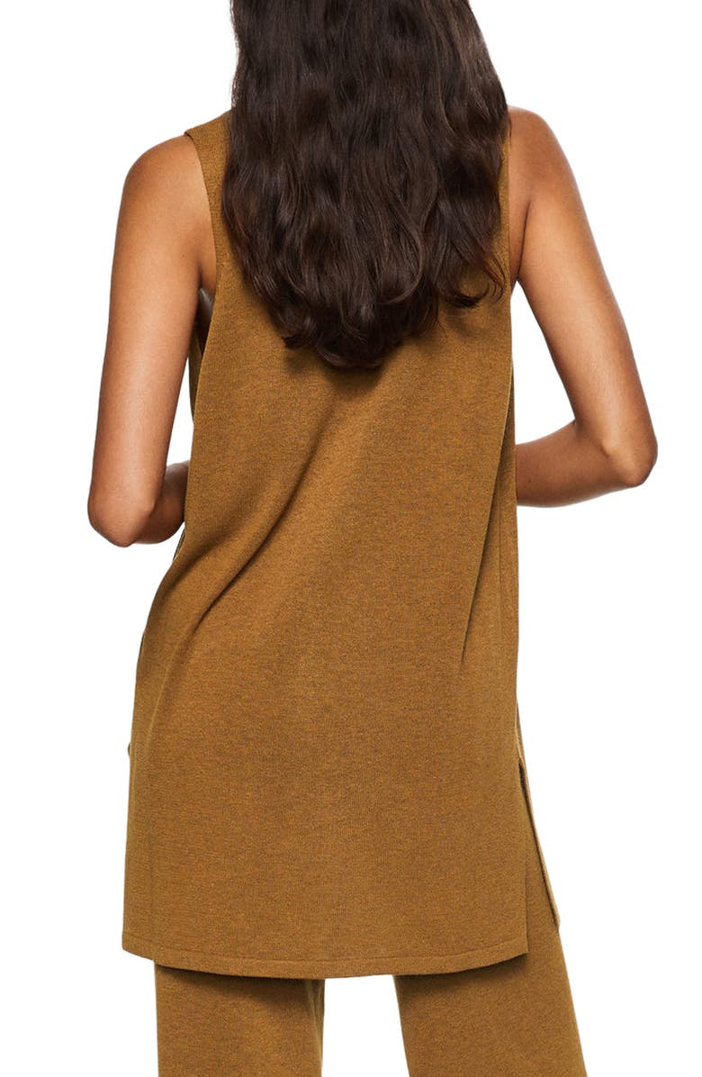 MANGO Oversize Button Front Sweater Vest, Alternate, color,