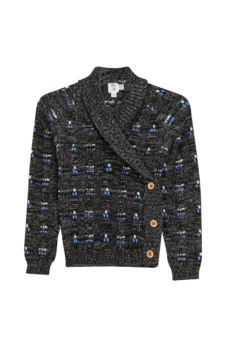 Mr. Mr. Shawl Collar Textured Cable Knit Cardigan, Main, color, Black Mix
