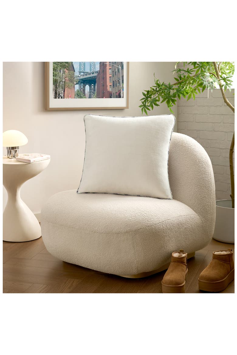 Coco Color Stitch Accent Pillow, Alternate, color, SNOW