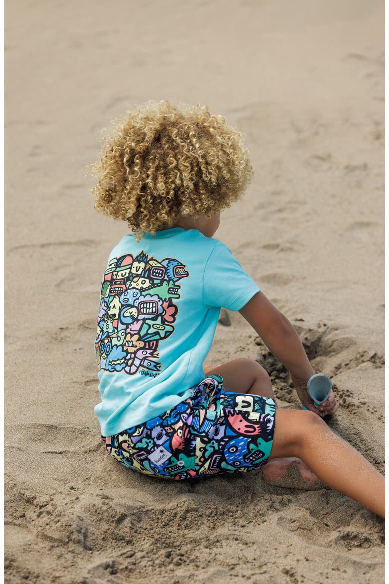 Kids' Monsters Organic Cotton Graphic T-Shirt, Alternate, color, BLUE
