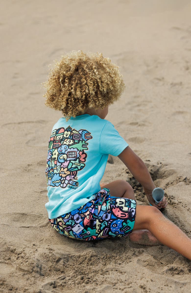 Boardies Kids' Monsters Organic Cotton Graphic T-Shirt, Alternate, color, Blue