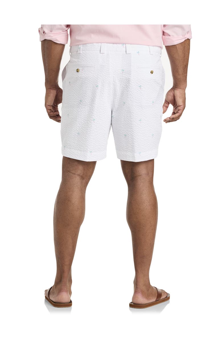 Oak Hill by DXL Tropical Seersucker Shorts, Alternate, color, Pink Palms