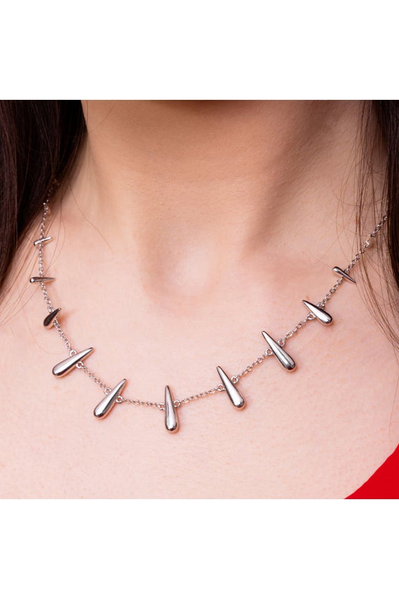 Shard Station Necklace, Alternate, color, Sterling Silver