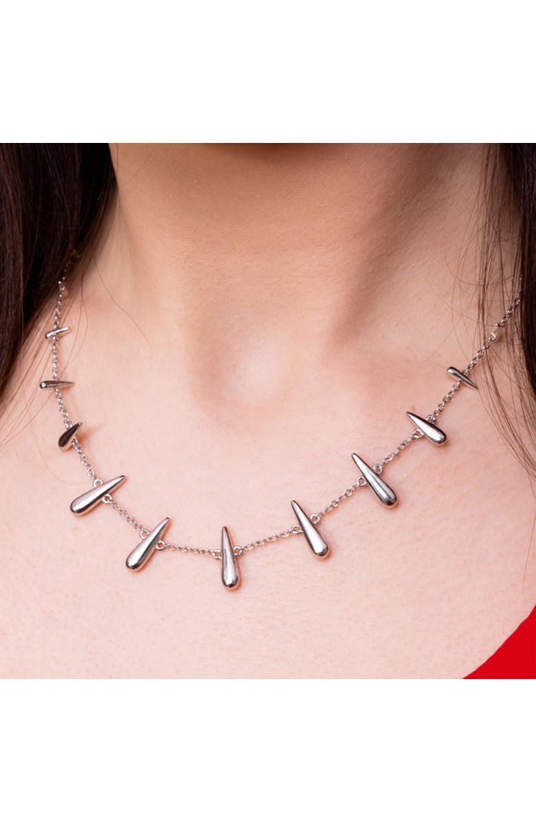 Lucy Quartermaine Shard Station Necklace, Alternate, color, Sterling Silver