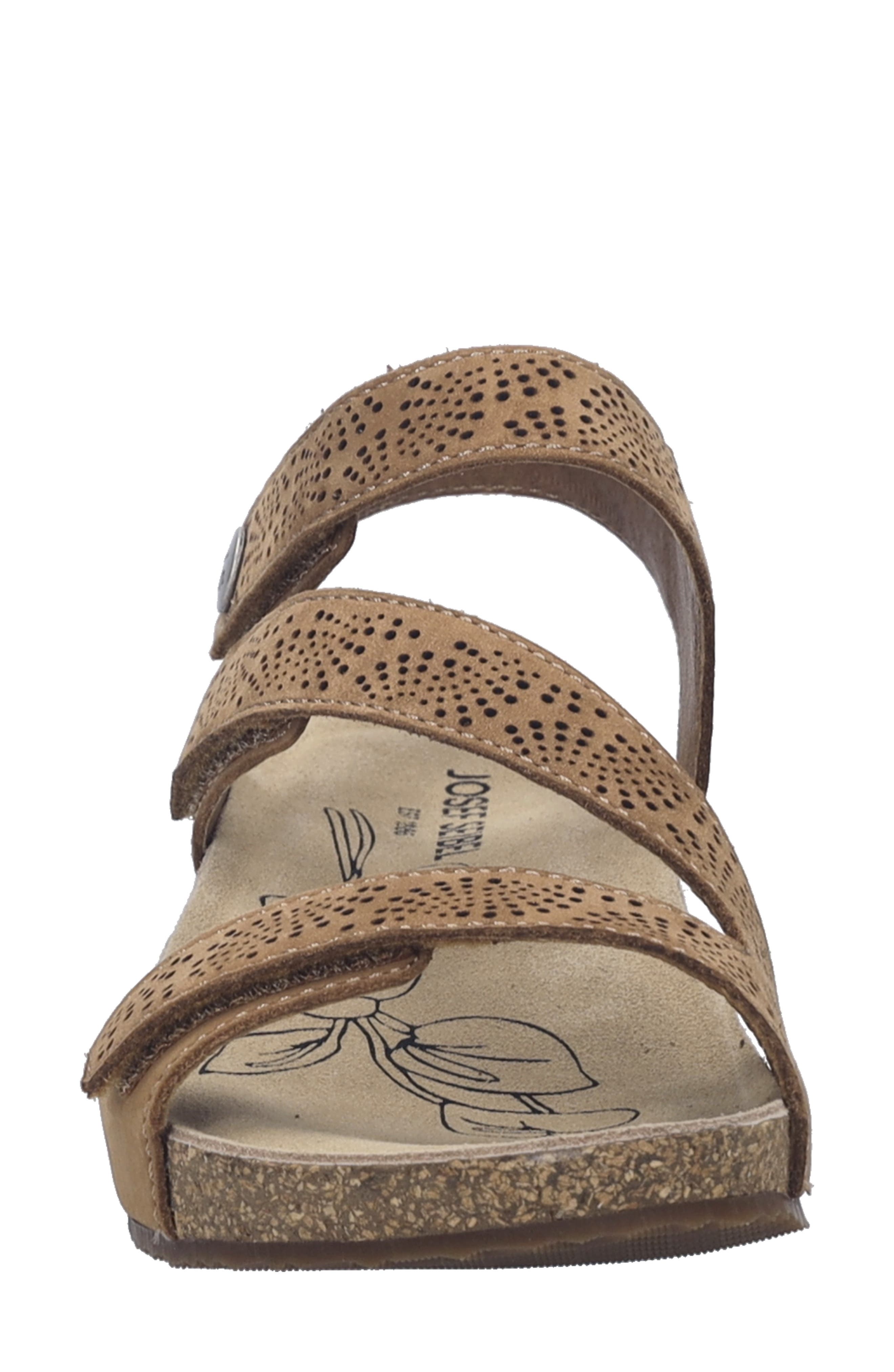 Josef Seibel Tonga 78 Ankle Strap Platform Wedge Sandal, Alternate, color, Nuss