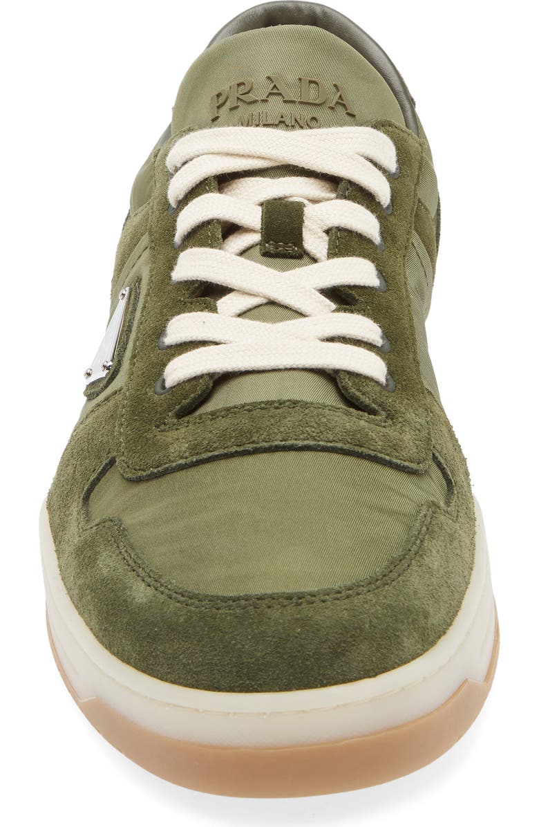 Prada Downtown Low Top Sneaker, Alternate, color, Selva