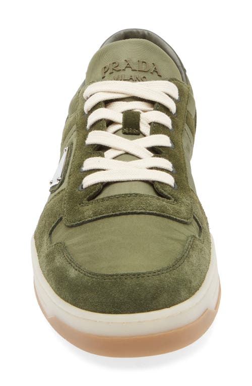 Prada Downtown Low Top Sneaker In Green