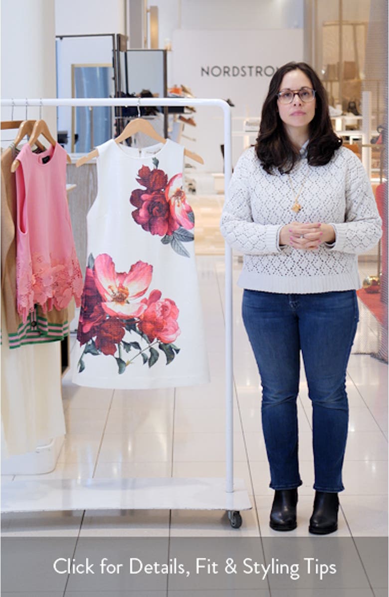 Clyde Placed Floral Tweed Minidress, sales video thumbnail