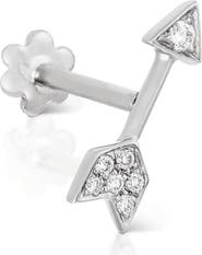 MARIA TASH Single Diamond Arrow Stud Earring