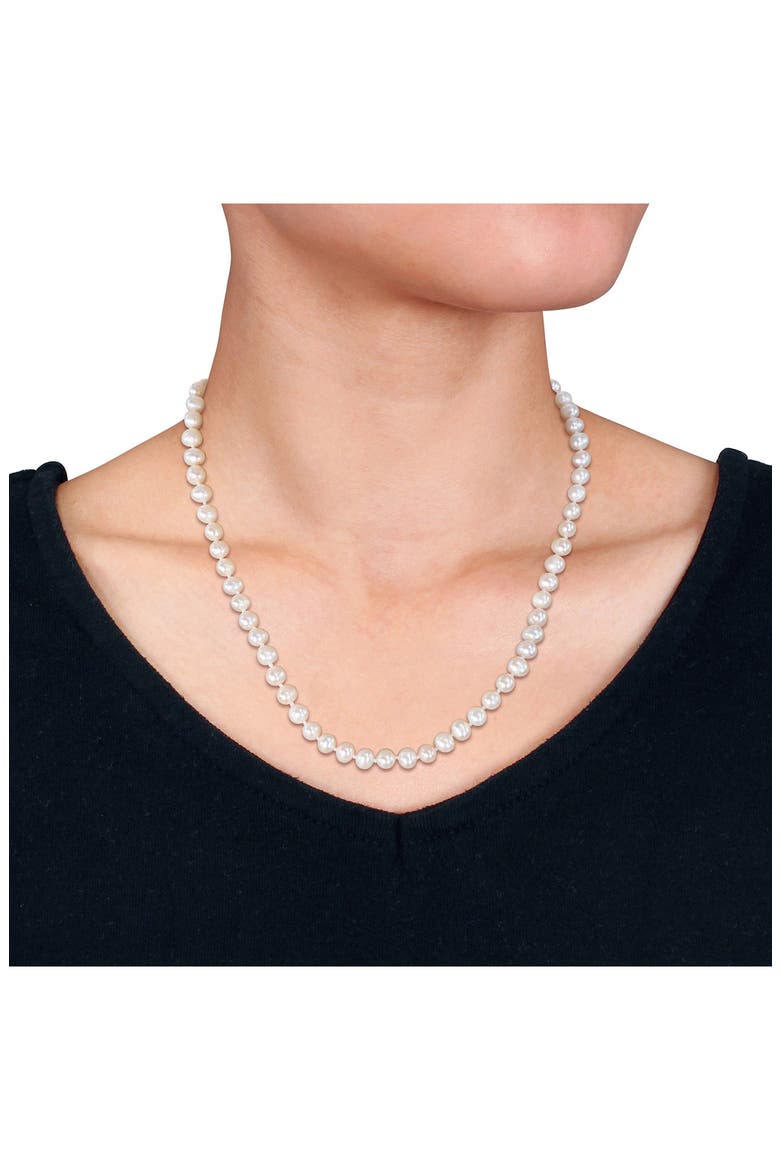 Cultured Freshwater Necklace & Bracelet Set, Alternate, color, WHITE