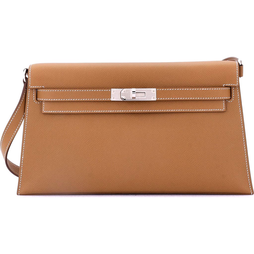 Pre-owned Hermes Hermes Kelly Elan Shoulder Bag Epsom In Gold