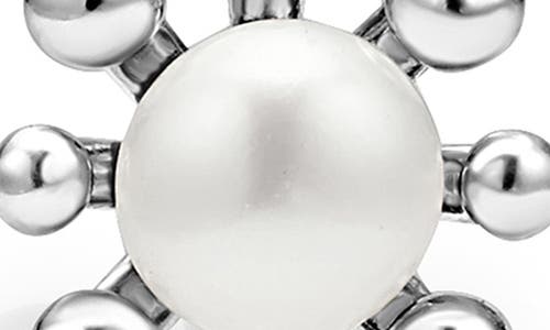 Lagos Luna Fleur Freashwater Pearl Stud Earrings In Silver