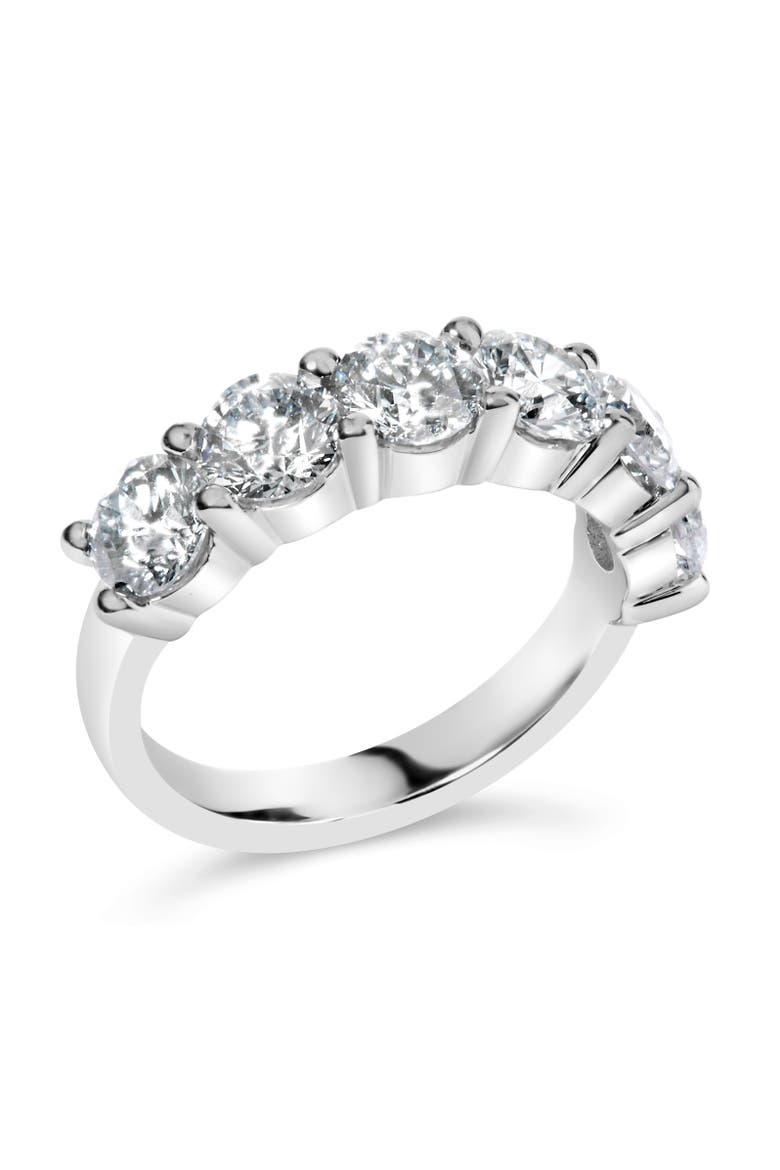 14K White Gold 3.0 ctw Lab-Grown Diamond Shared Prong Set 6 Stone Band Ring, Alternate, color, White Gold